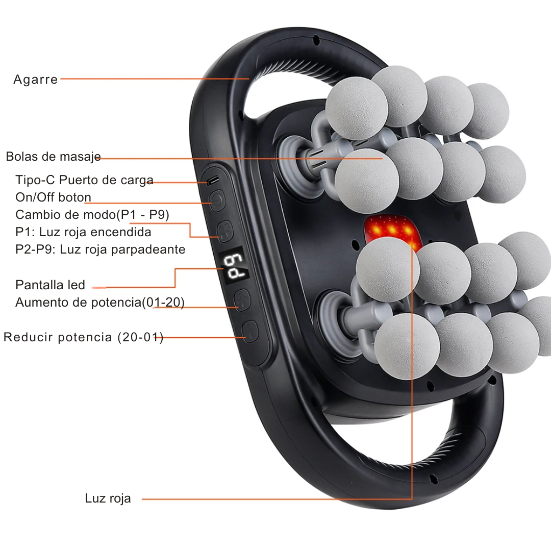 Masajeador de tejido profundo 16-12 cabezas