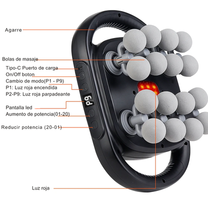 Masajeador de tejido profundo 16-12 cabezas