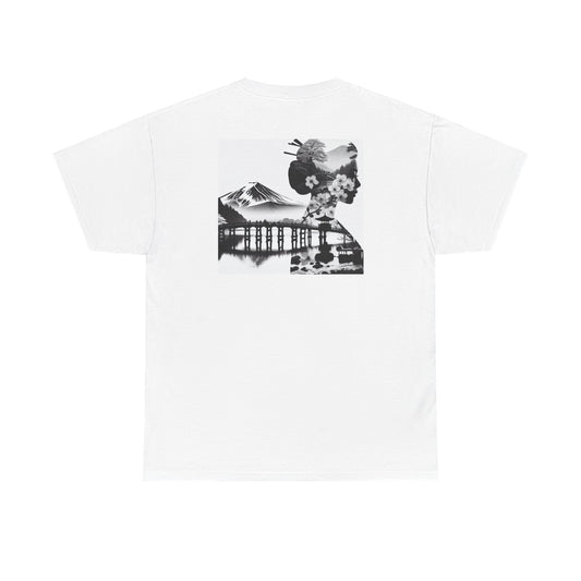 "Dual Echoes: Monochrome Silhouette Collage"- Tee