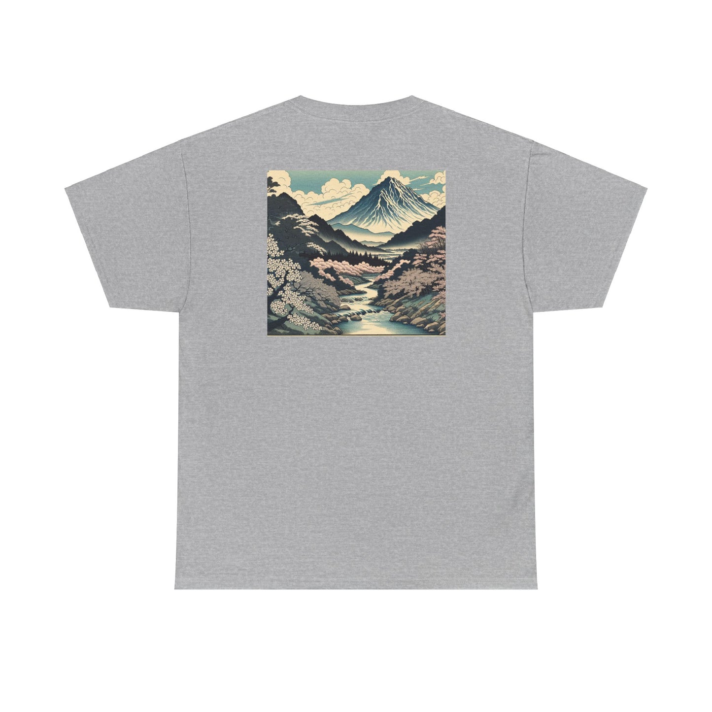 "Sakura Serenity: Japanese Canvas Artistry"- Tee