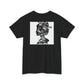 "Dual Dimension Silhouette Elegance: Black & White Canvas"- Tee