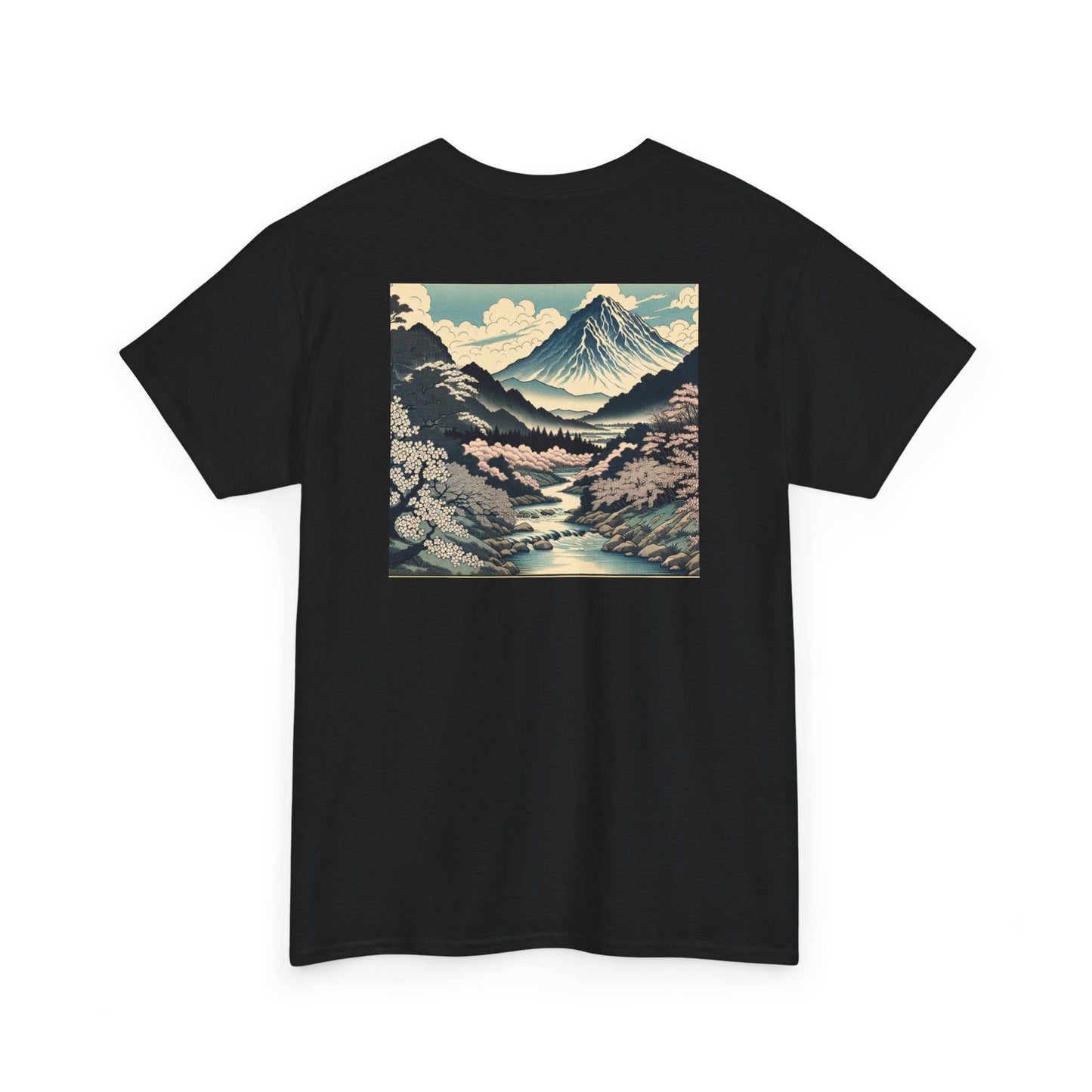 "Sakura Serenity: Japanese Canvas Artistry"- Tee