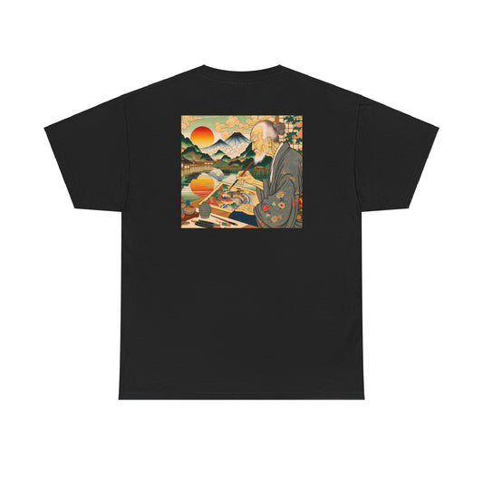 "Zen Harmony Artistry: Japanese-Inspired Canvas Collection"- Tee