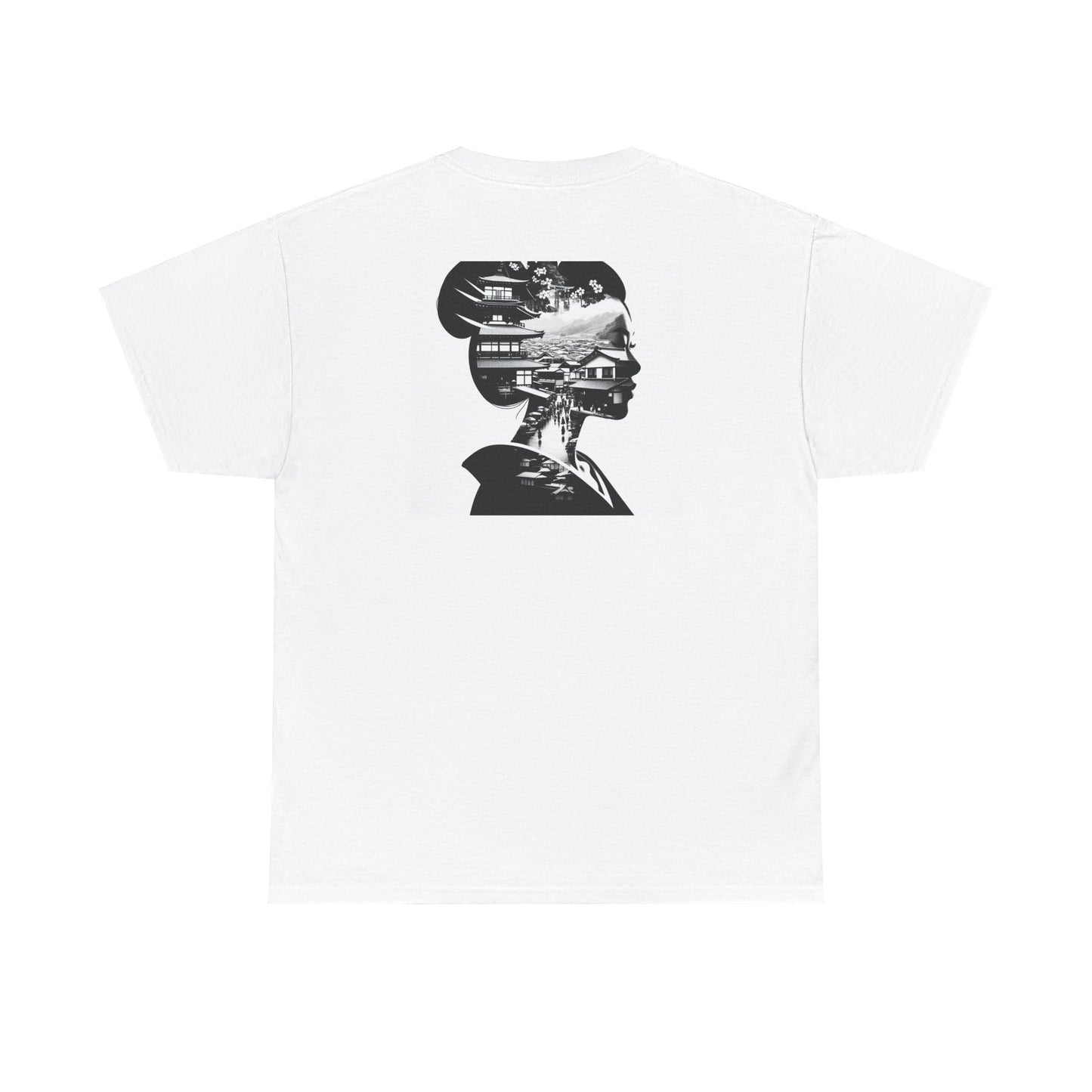 "Dual Visions: Silhouette Symphony in Monochrome Canvas Art"- Tee