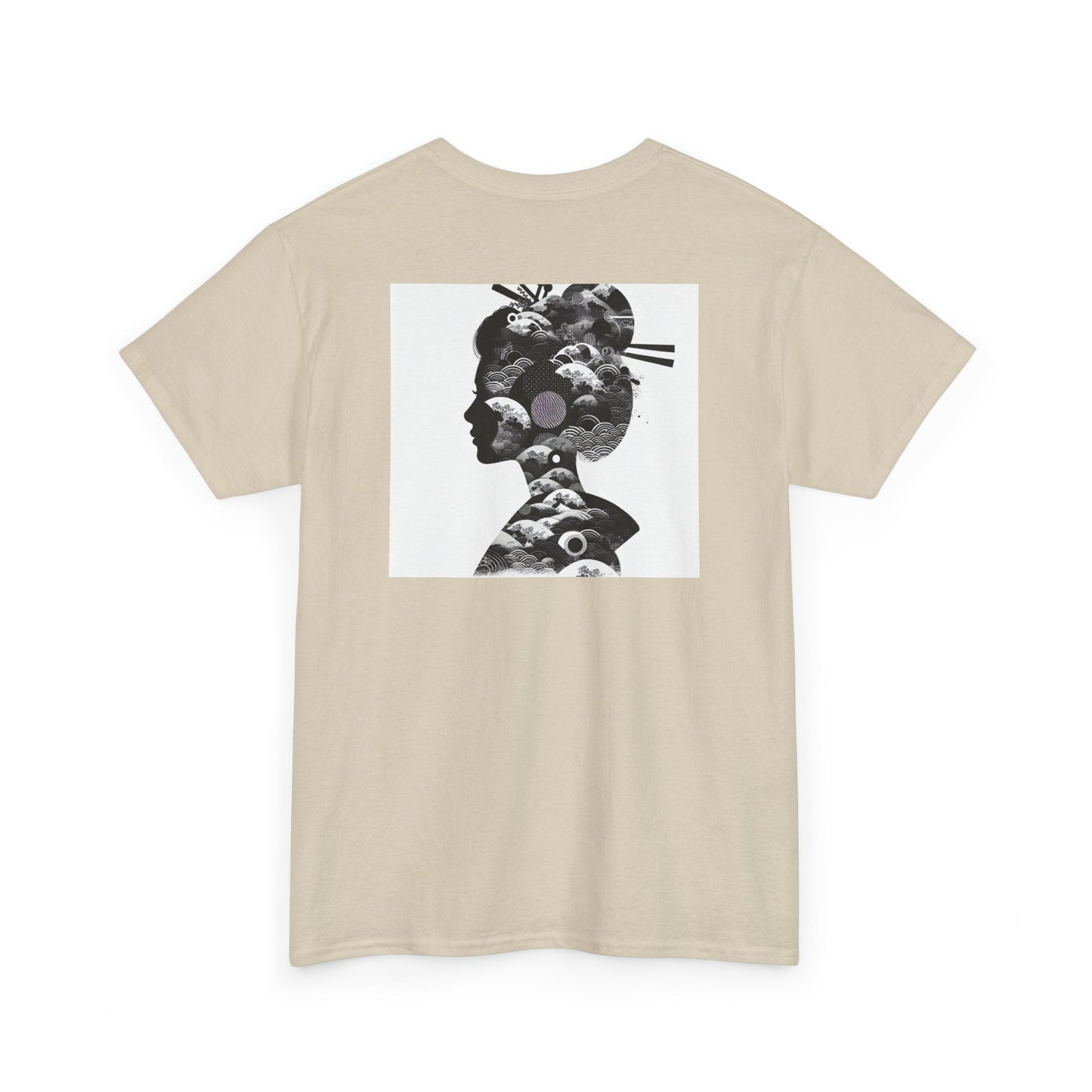 "Dual Dimension Silhouette Elegance: Black & White Canvas"- Tee