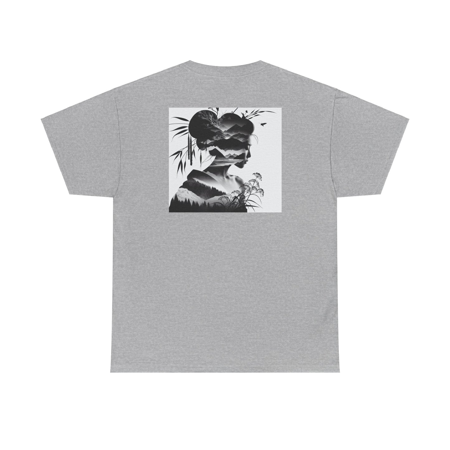 "Dusk & Dawn: Dual Dimension Silhouette Canvas"- Tee