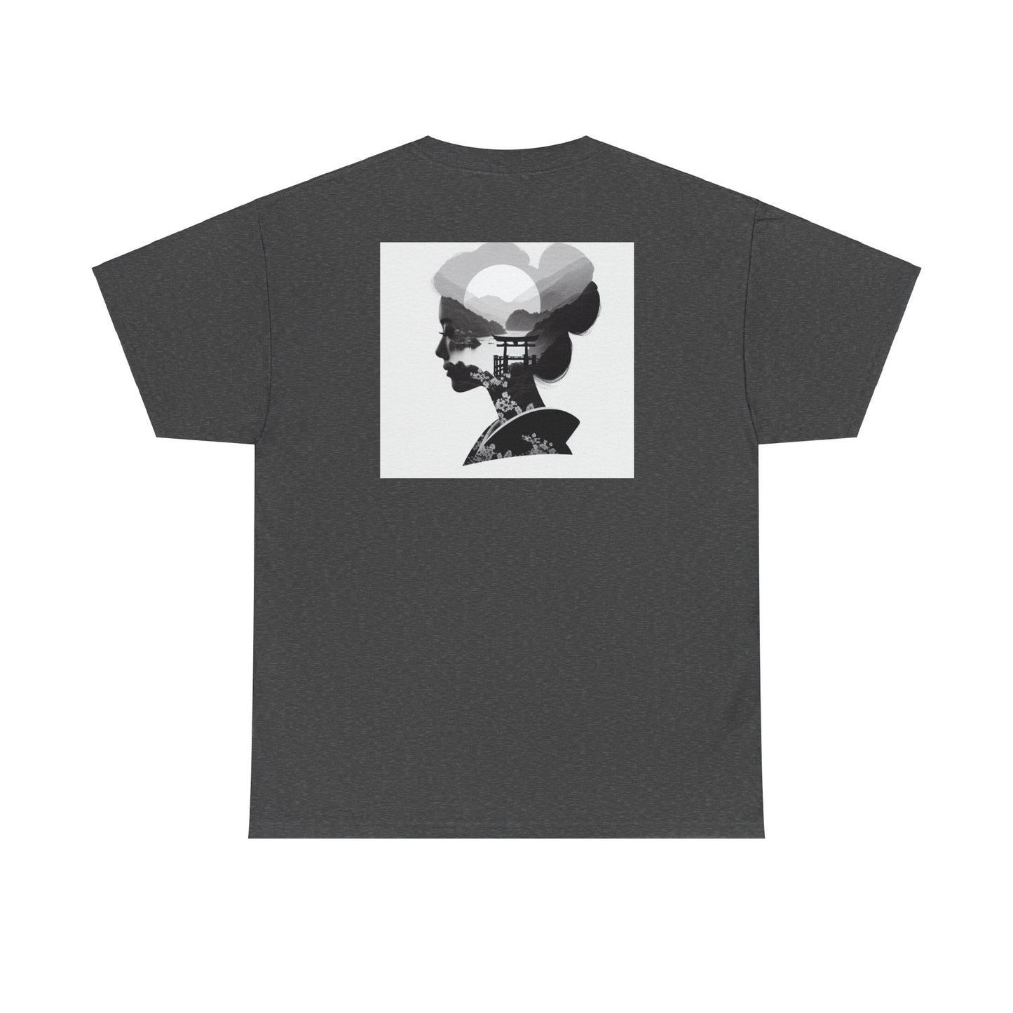 "Dual Dimension Noir: Silhouette & Shadow Collage Canvas"- Tee