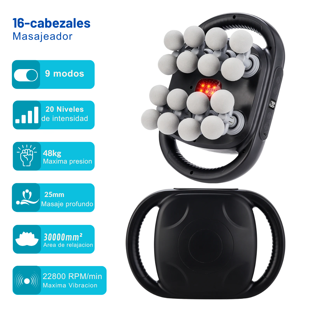 Masajeador de tejido profundo 16-12 cabezas