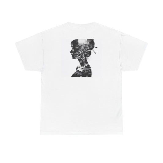 "Dual Dimensions: Monochrome Mosaic Canvas"- Tee