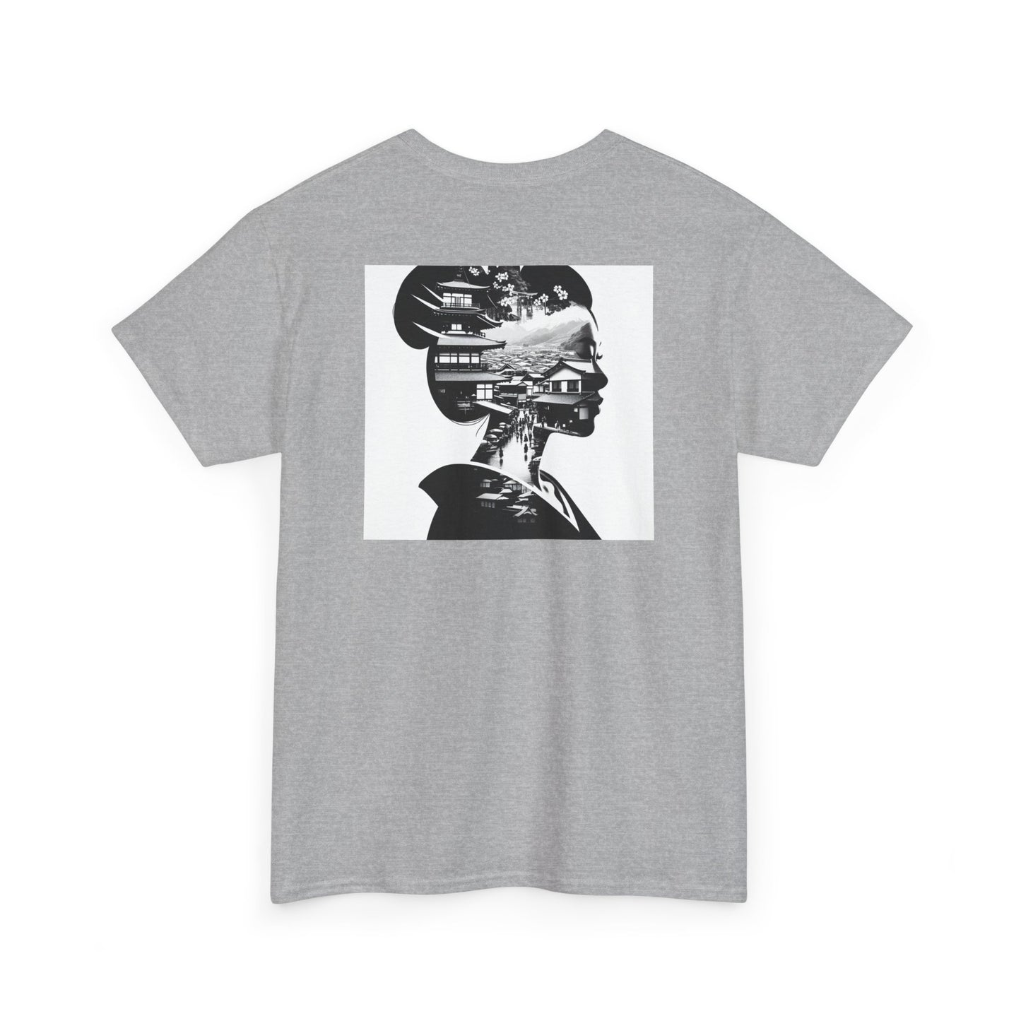 "Dual Visions: Silhouette Symphony in Monochrome Canvas Art"- Tee