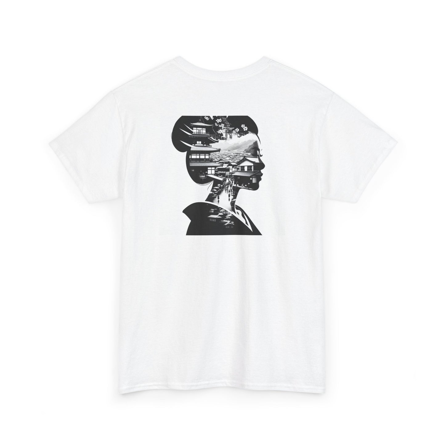 "Dual Visions: Silhouette Symphony in Monochrome Canvas Art"- Tee