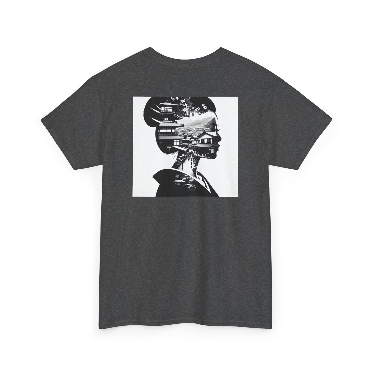 "Dual Visions: Silhouette Symphony in Monochrome Canvas Art"- Tee