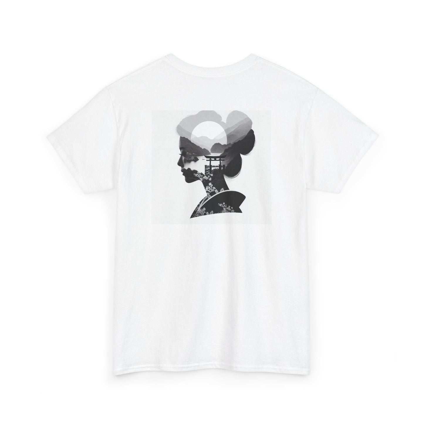 "Dual Dimension Noir: Silhouette & Shadow Collage Canvas"- Tee